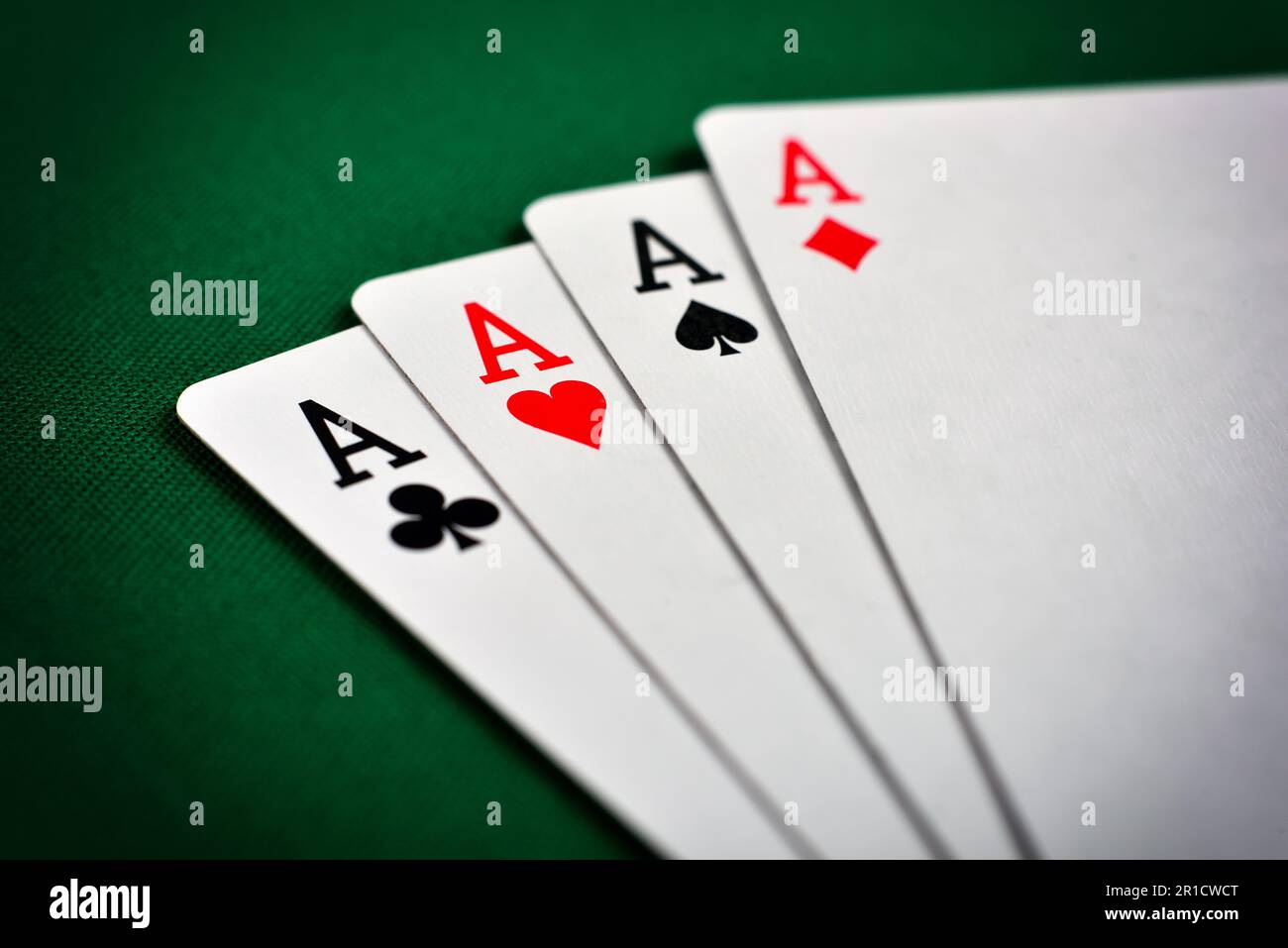 Four aces, including spades, hearts, clubs and diamonds Stock Photo Alamy