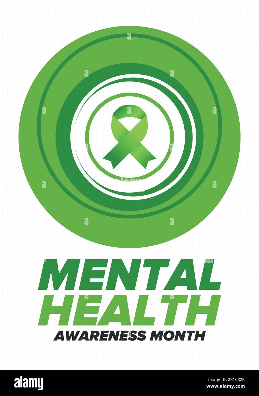 Mental Health Awareness Month in May. Raising awareness of mental