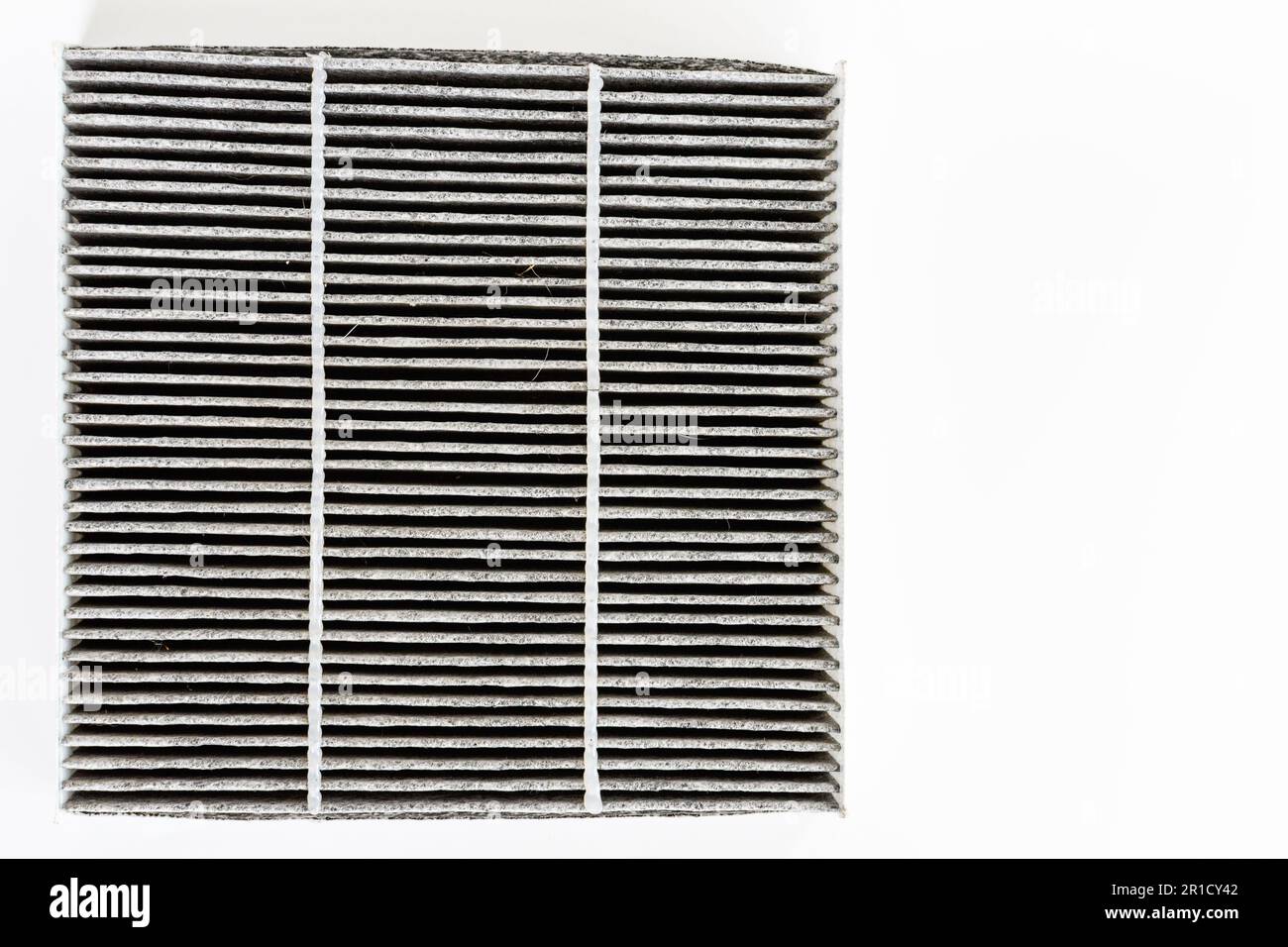 Car air filter. Through use, there are stains and dirt. Bad smell