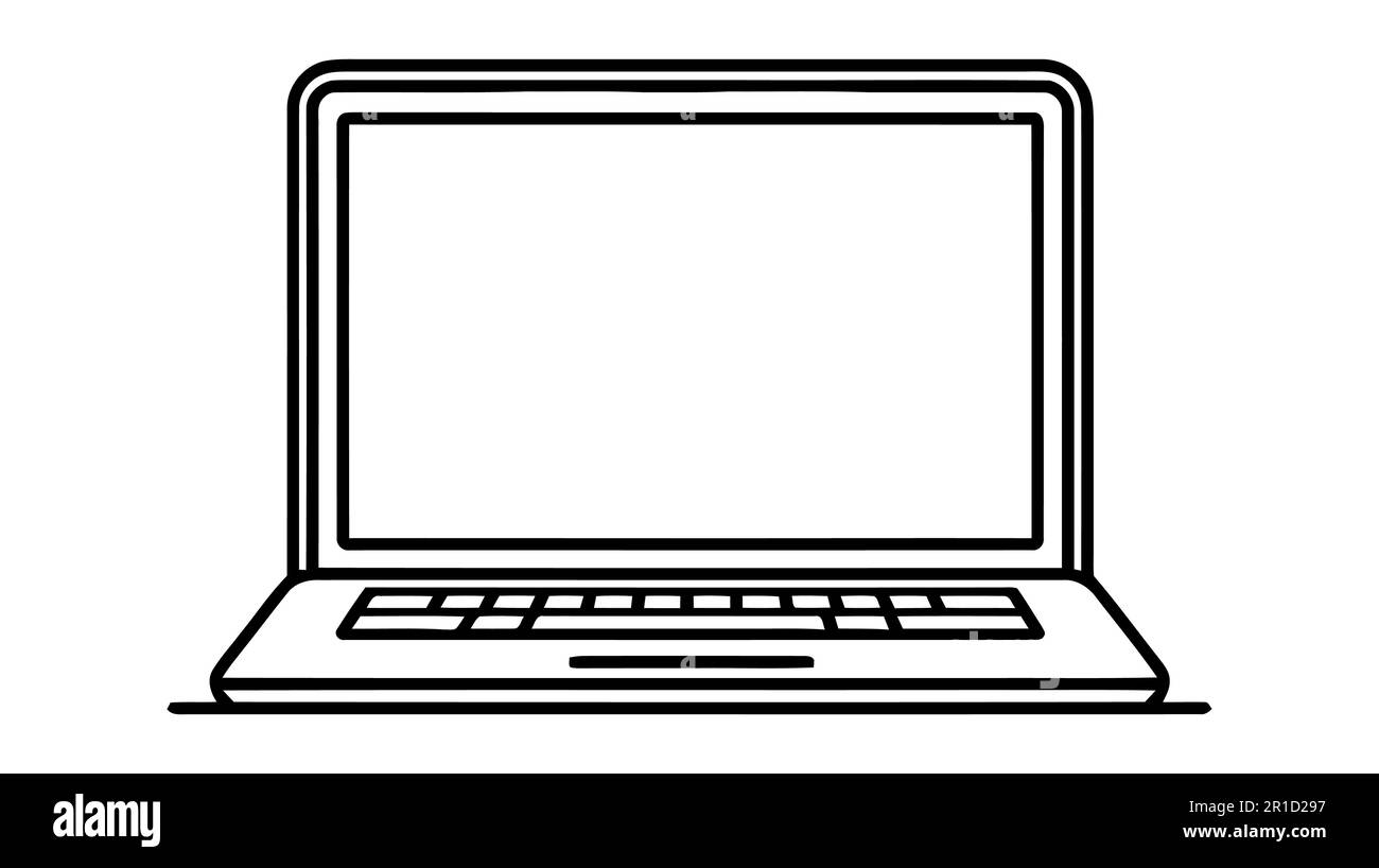 Laptop Icon in trendy flat style isolated on grey background. Computer ...