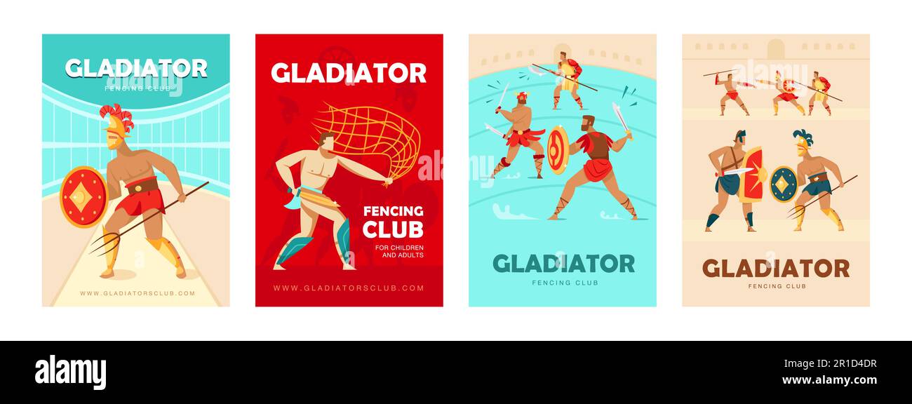 Trendy poster designs with Coliseum gladiators Stock Vector Image & Art ...