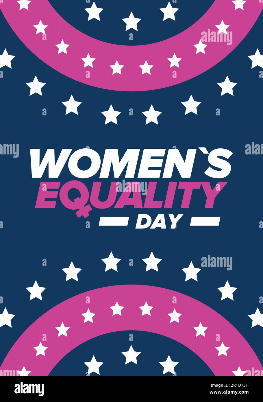 Women's Equality Day in United States. Female holiday, celebrated in August 26. Women right