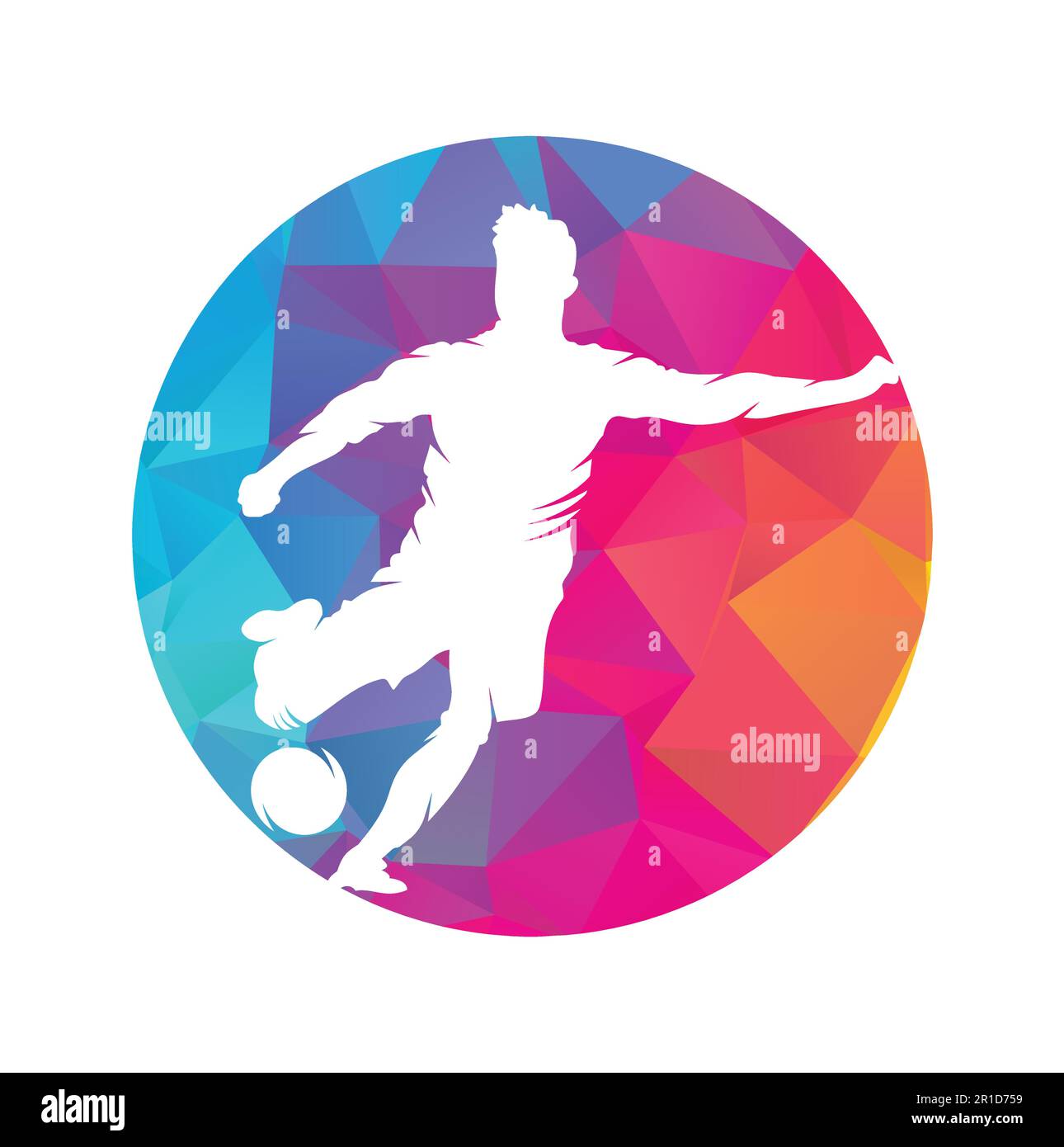 Premium Vector  Abstract silhouette art of male soccer player dribbling a  ball