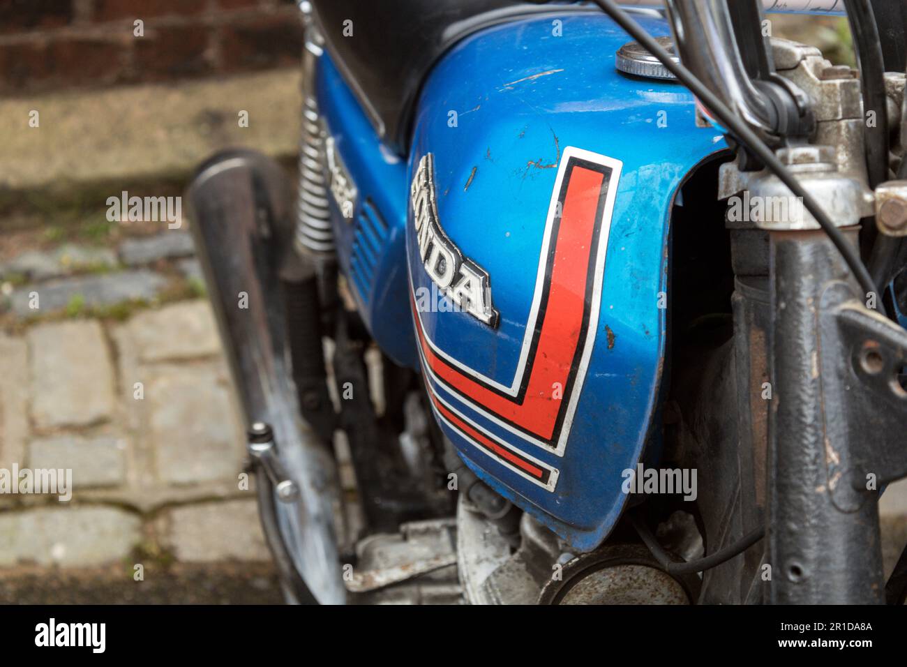 Honda motorbike. Ellenroad Engine House Classic Car Show 2023 Stock