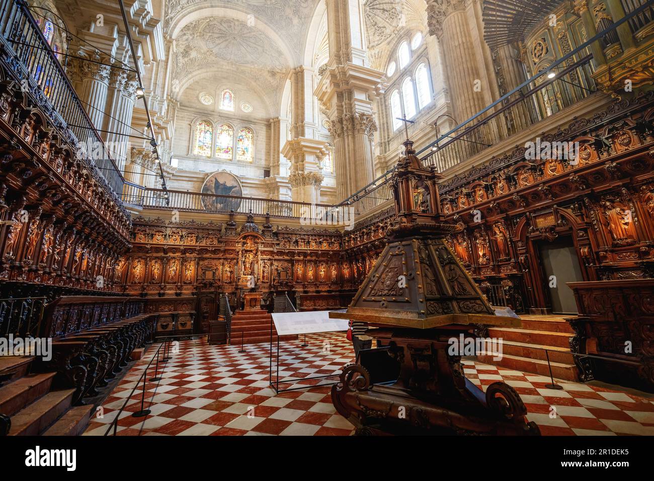 Malaga Cathedral Choir - Malaga, Andalusia, Spain Stock Photo