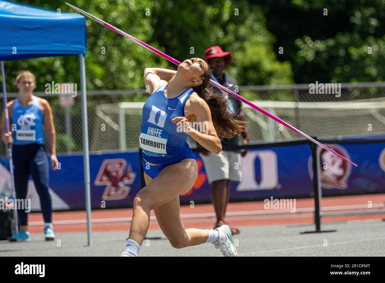 Raleigh, NC, USA. 11th May, 2023. ILLHAME TAMROUTI from Duke, throwing