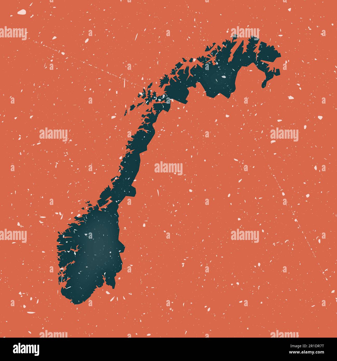 Norway vintage map. Grunge map of the country with distressed texture ...