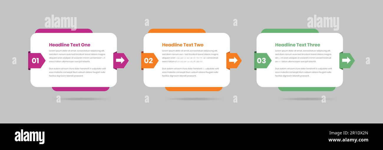 Simple minimalistic infographic text presentation template design Stock Vector