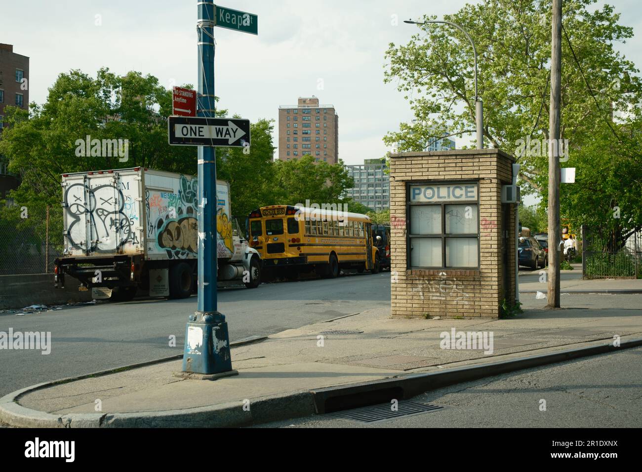 Street scene in South Williamsburg, Brooklyn, New York Stock Photo