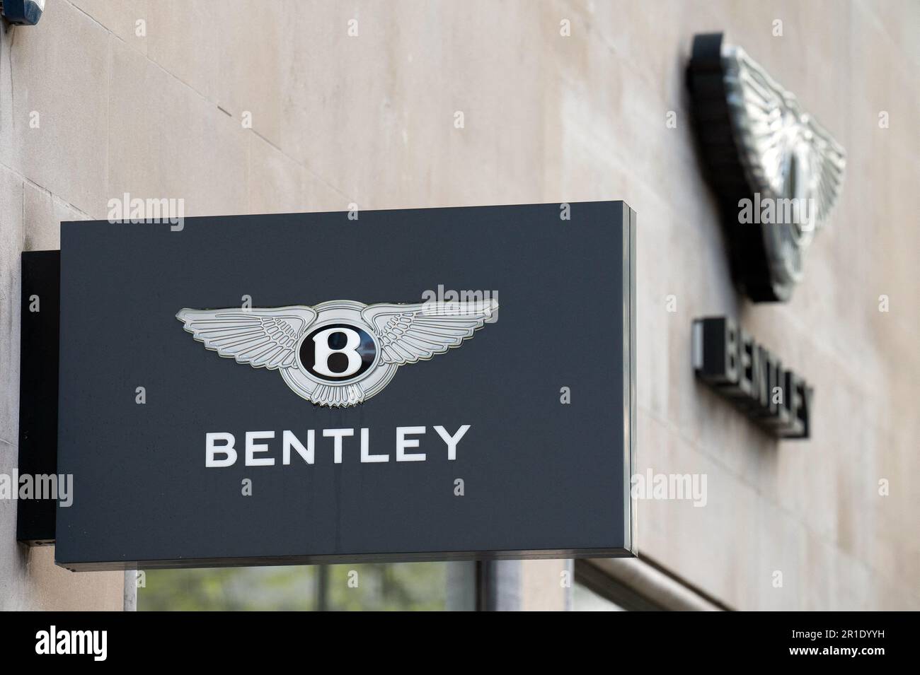 London, UK. 11th May, 2023. A shop sign of BENTLEY Store, on May 07