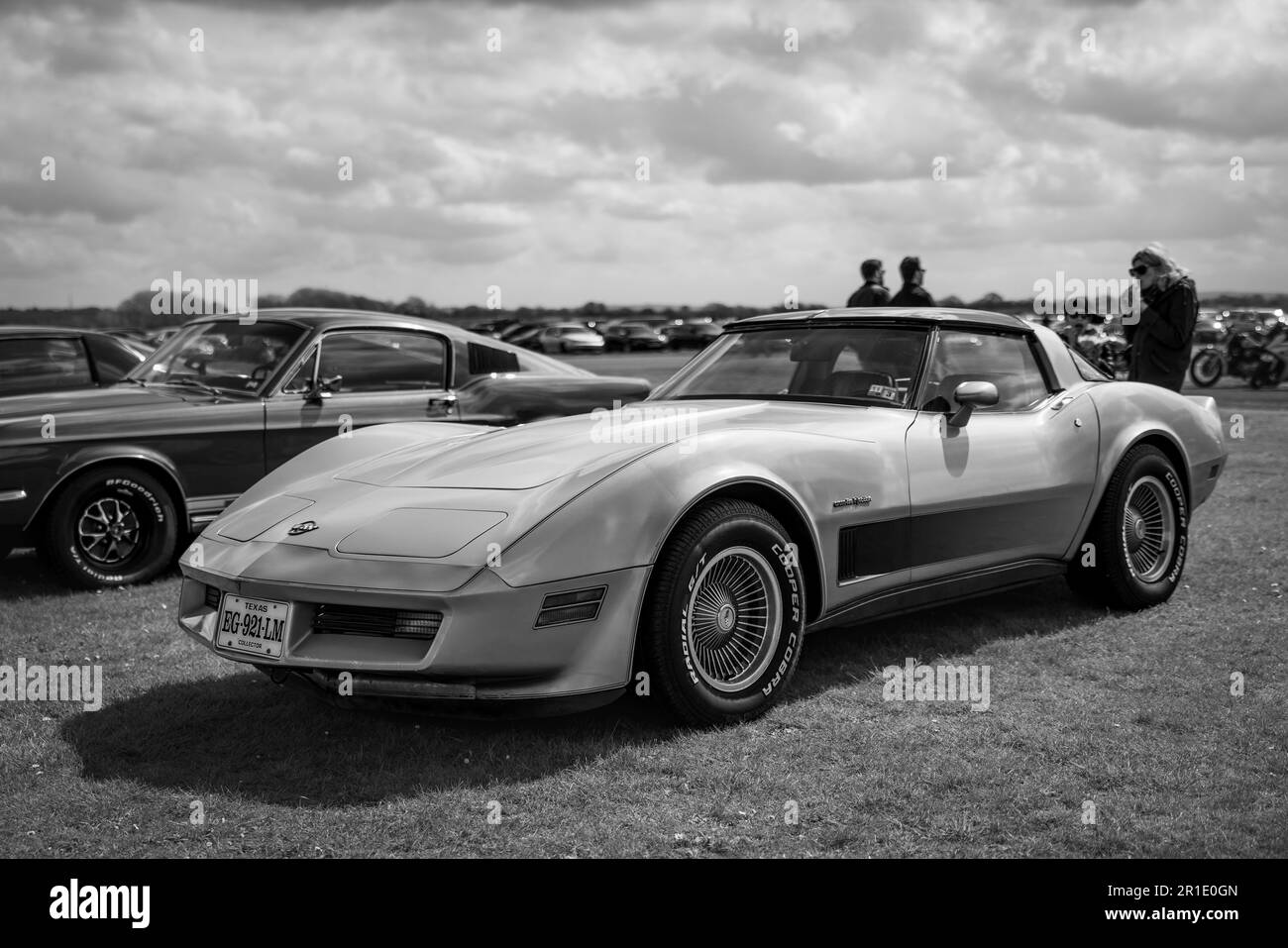 1982 Chevrolet Corvette Collector Edition, on display at the April Scramble held at the Bicester Heritage centre on the 23 April 2023. Stock Photo