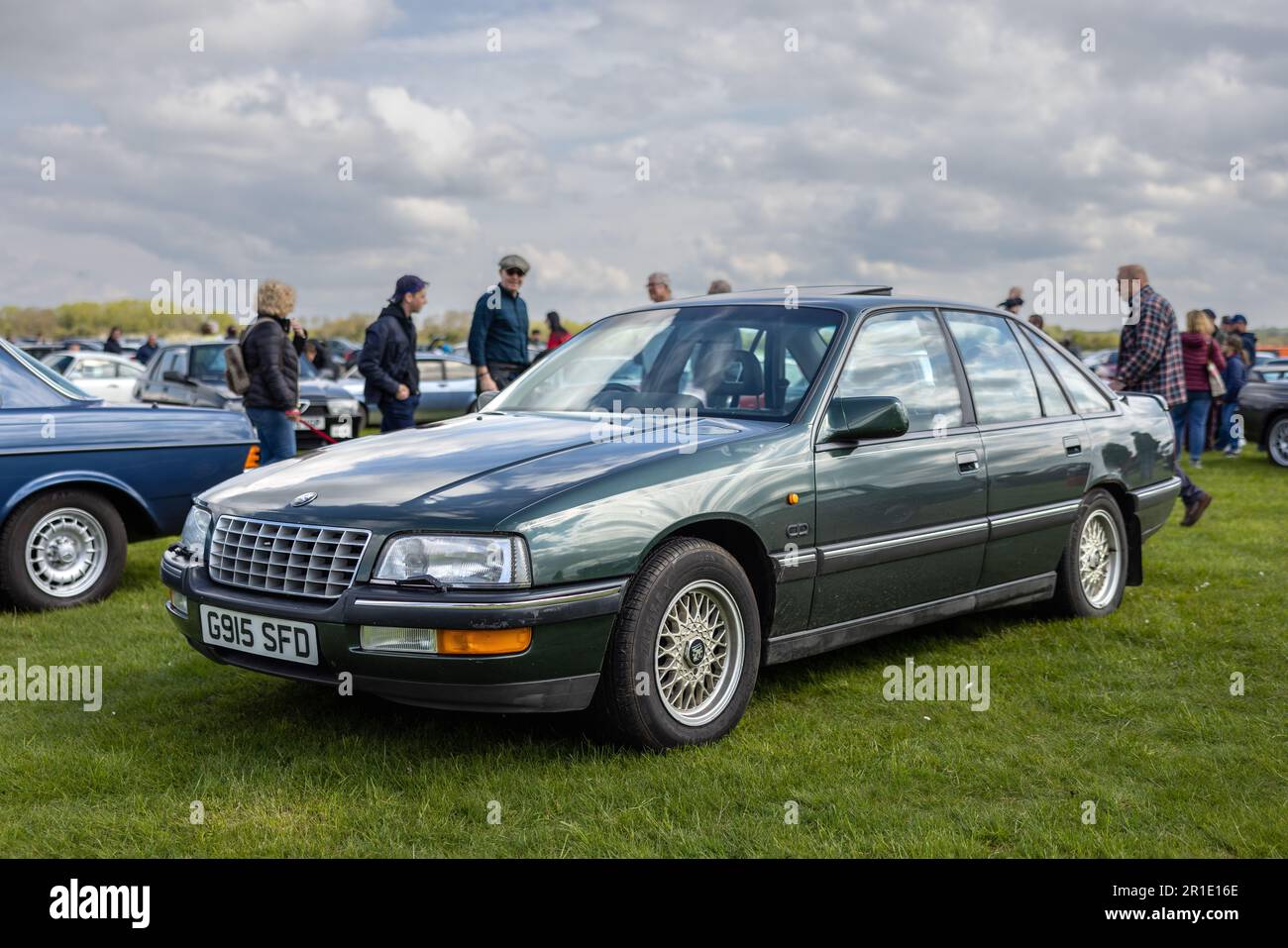 1990 Vauxhall Senator 3.0i CD, on display at the April Scramble held at the Bicester Heritage centre on the 23 April 2023. Stock Photo