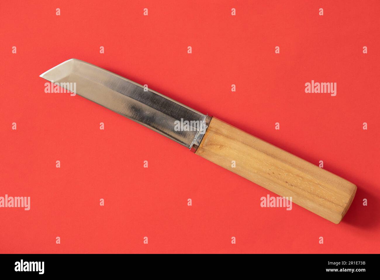 close up knife with a handle on an isolated background Stock Photo