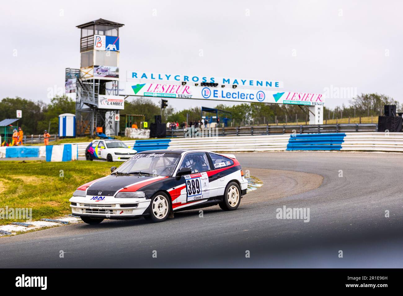 389 ROUX Julien, ROME Baptiste, Honda CRX, action during the Fol'car de Mayenne, 4th round of the Championnat de France de Fol'Car 2023, from May 13 to 14, 2023 on the Circuit de Châtillon-sur-Colmont, in Châtillon-sur-Colmont, France - Photo Damien Saulnier/DPPI Credit: DPPI Media/Alamy Live News Stock Photo