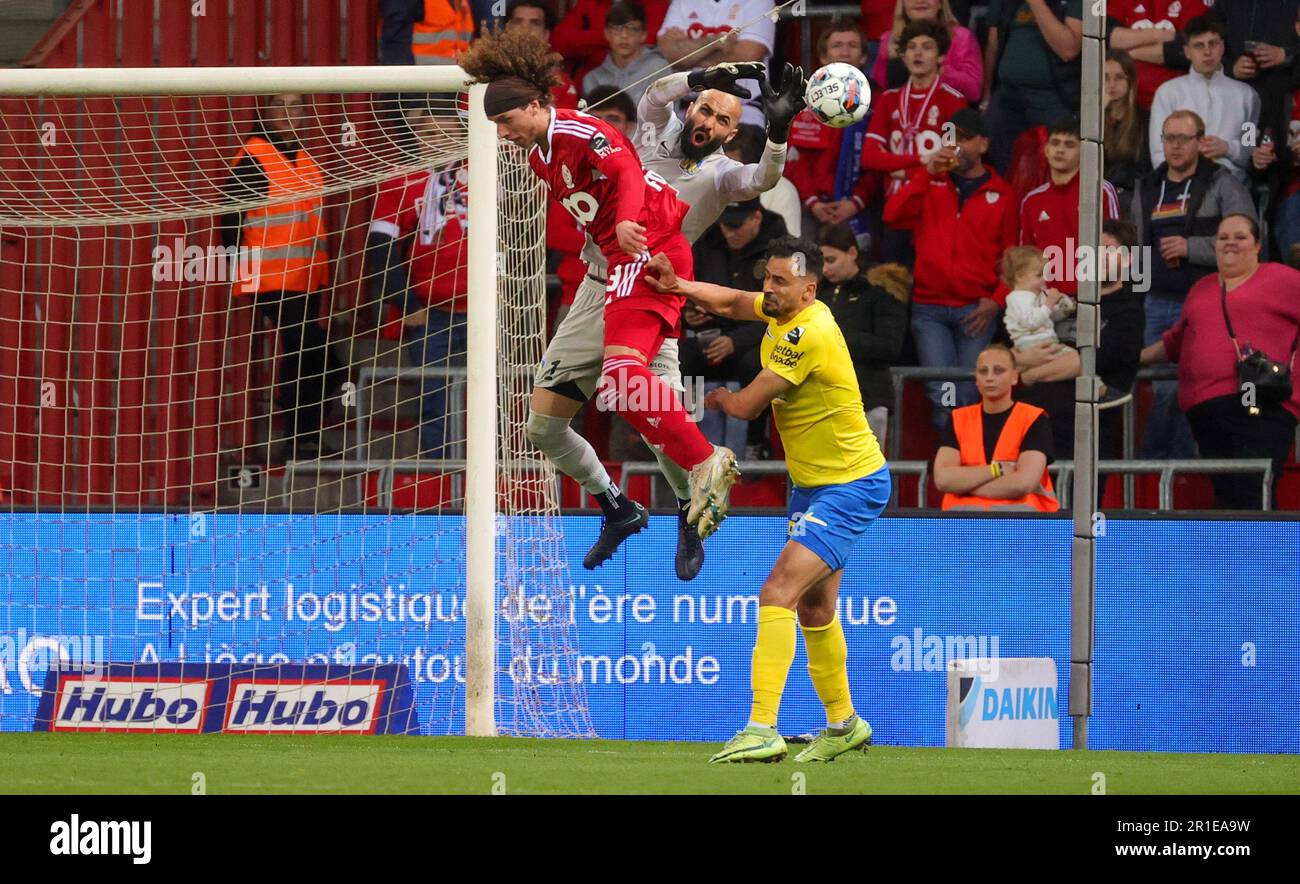 Liege, Belgium. 13th May, 2023. Standard's Marlon Fossey, Westerlo's