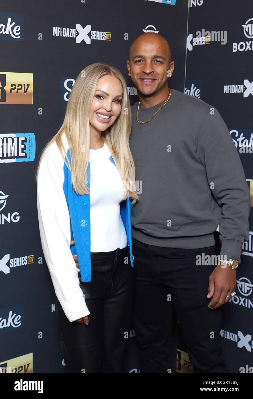 Katie Piper and Richard Sutton arriving for the KSI vs Joe Fournier