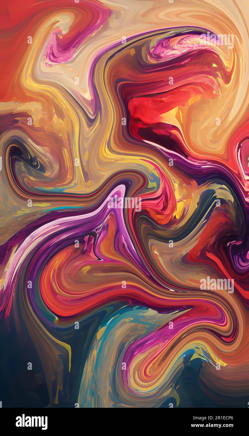 abstract background fluid art. Oil and acrylic. Colorful multicolored background Stock Photo