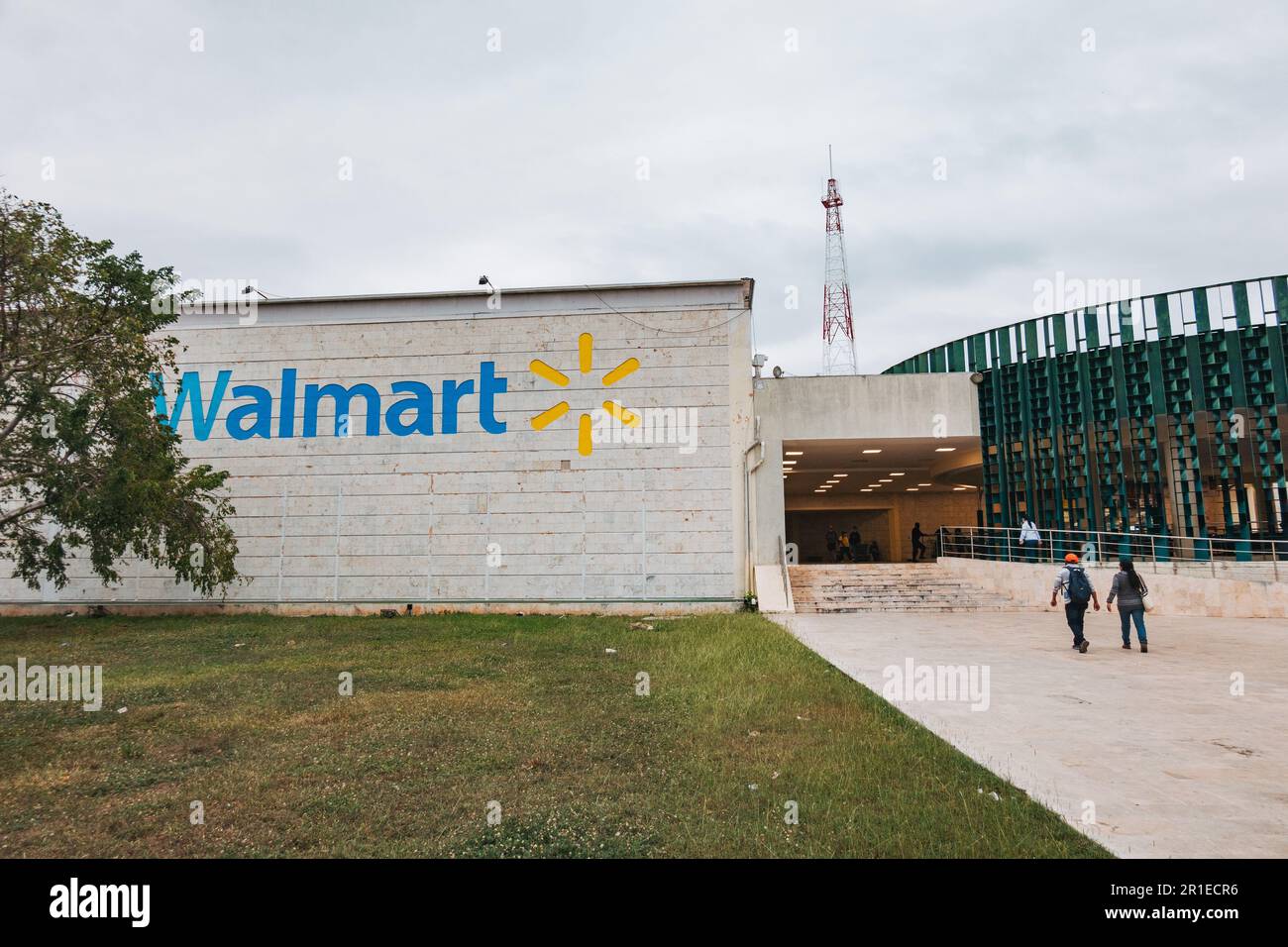 the entrance to a Walmart in Merida, Mexico Stock Photo Alamy