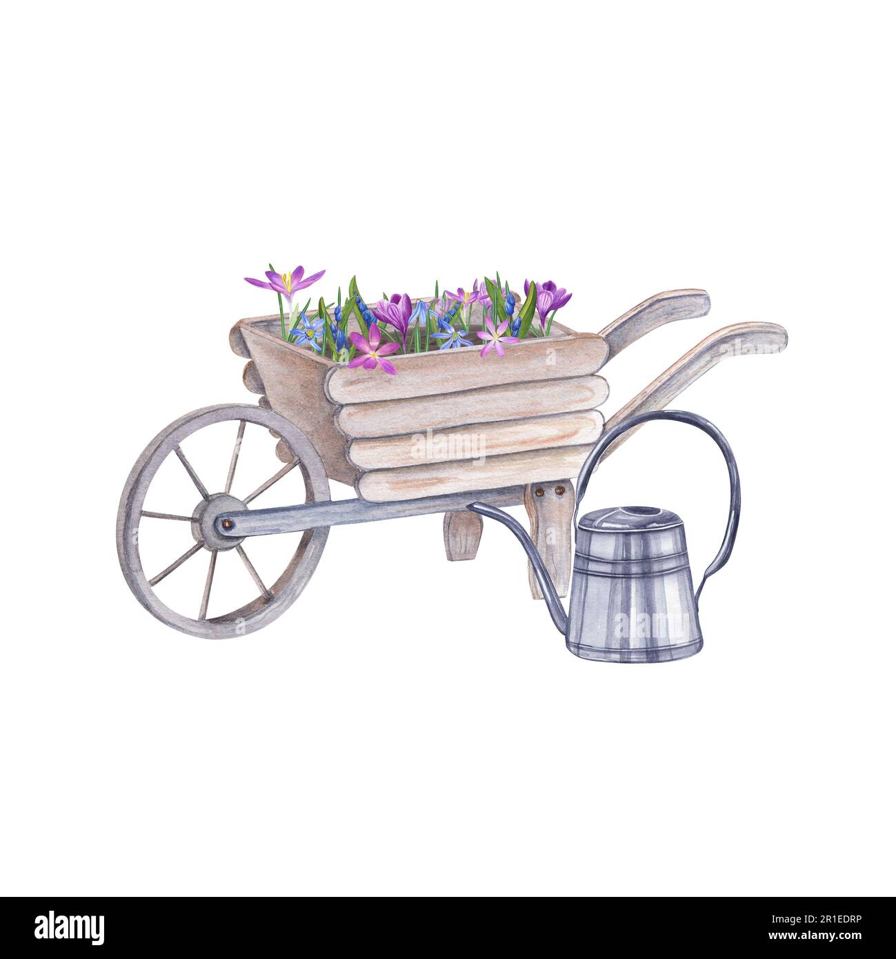 Wooden Wheelbarrow Clipart