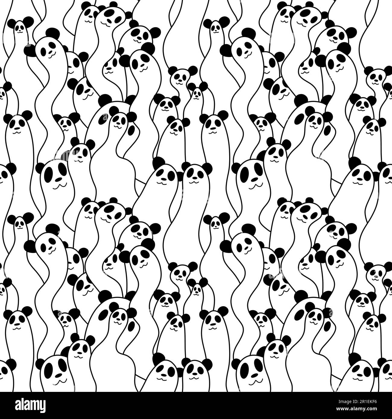 Kawaii Panda Fabric, Wallpaper and Home Decor