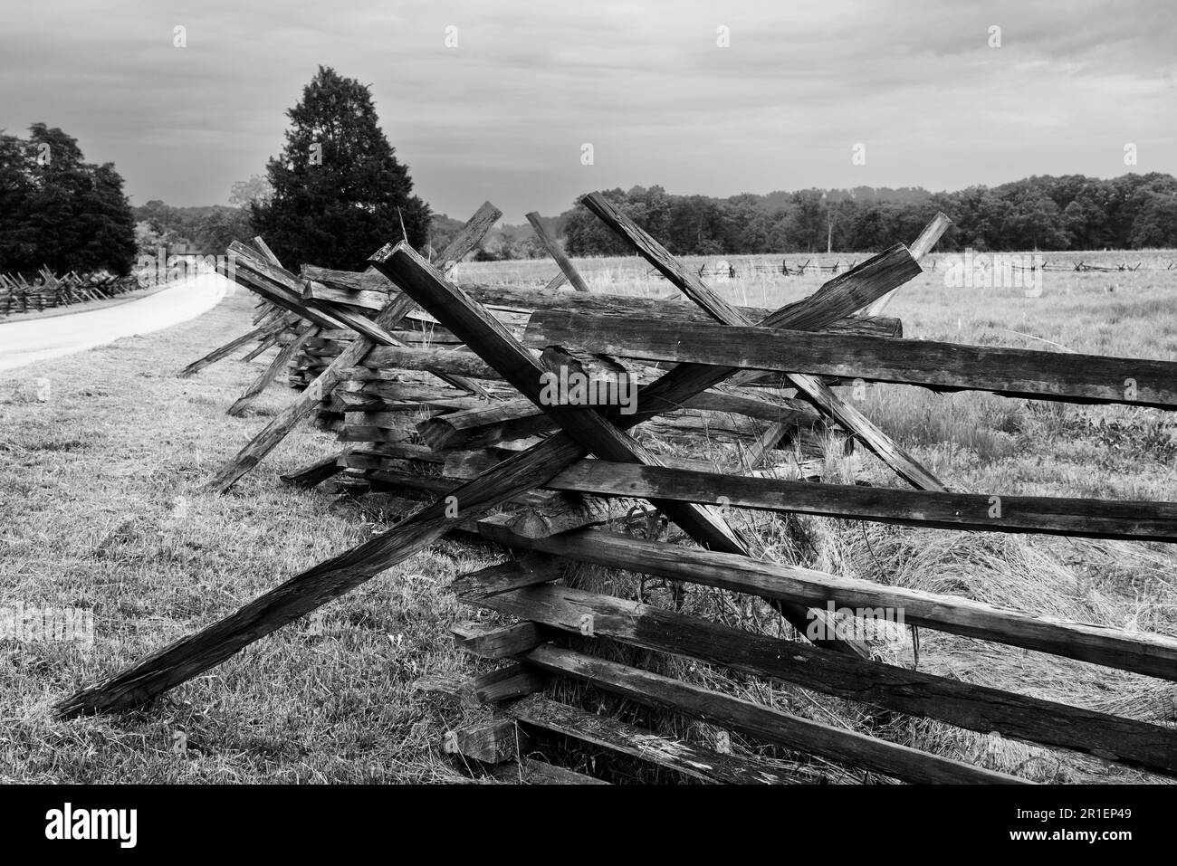 Split Rail Fence on the Gettysburg Battlefield Stock Photo Alamy