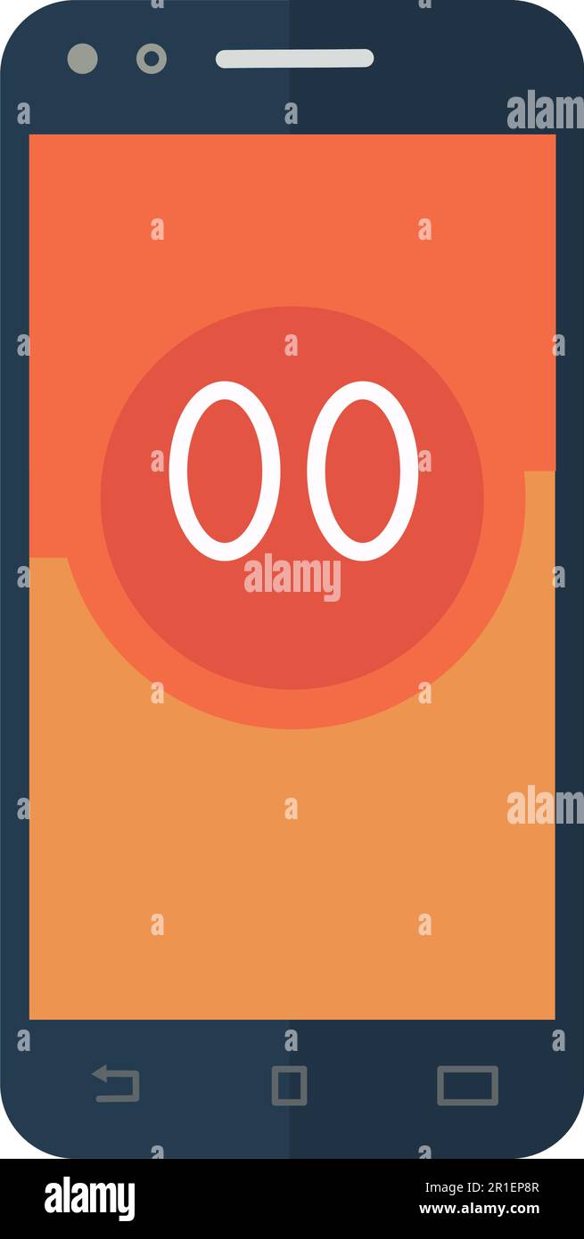 Smartphone icon in flat technique vector illustration Stock Vector