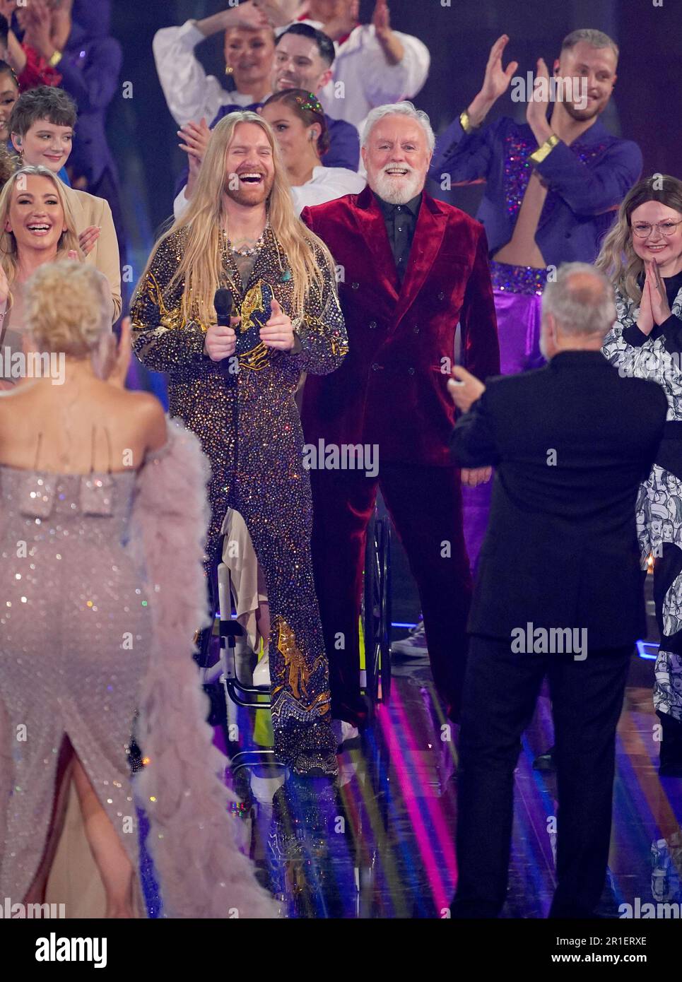 Sam Ryder and Roger Taylor from Queen after their performance during