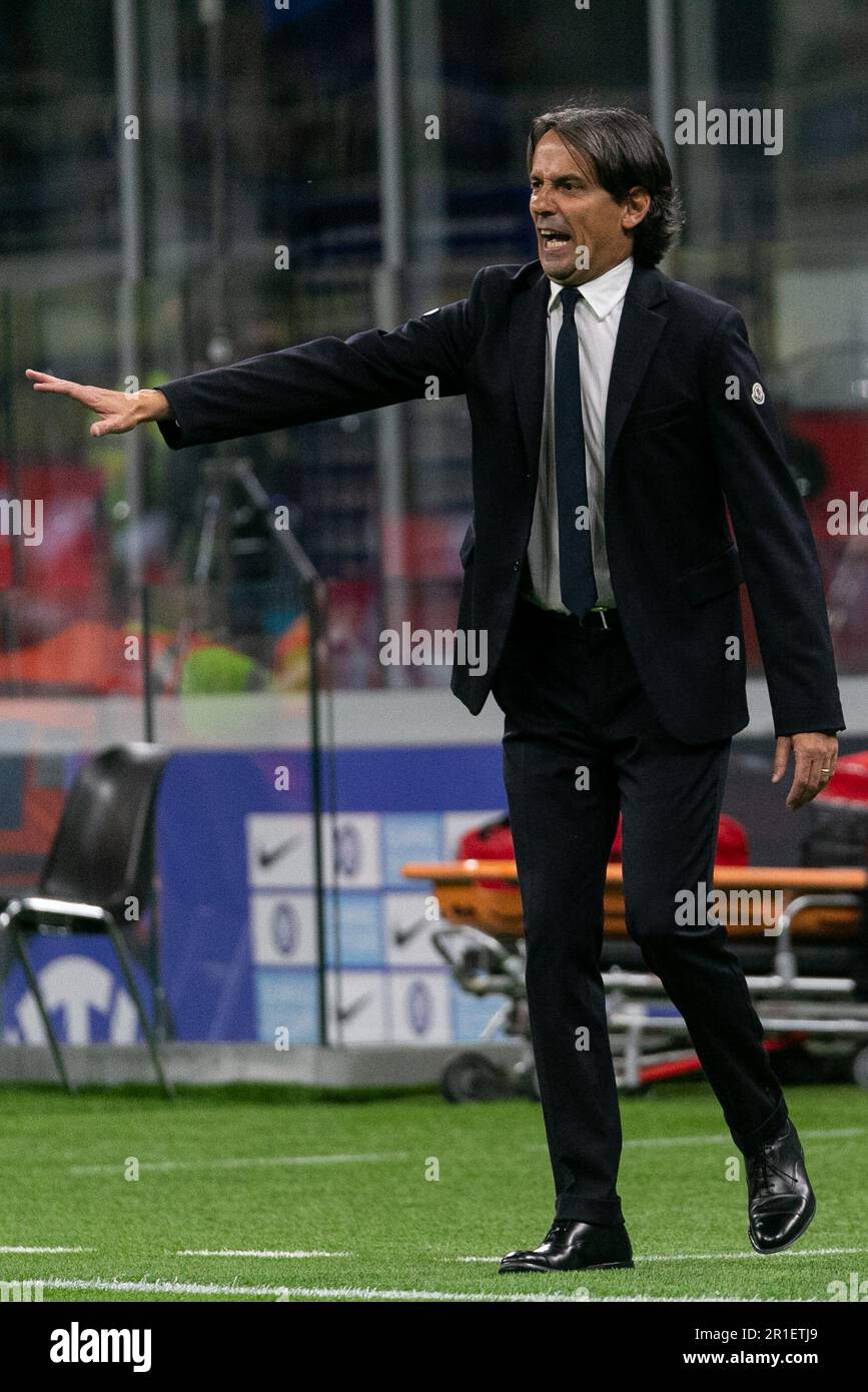Milan, Italy - may 13 2023 - Inter-Sassuolo serie A - inzaghi simone coach f.c. internazionale Credit: Kines Milano/Alamy Live News Stock Photo