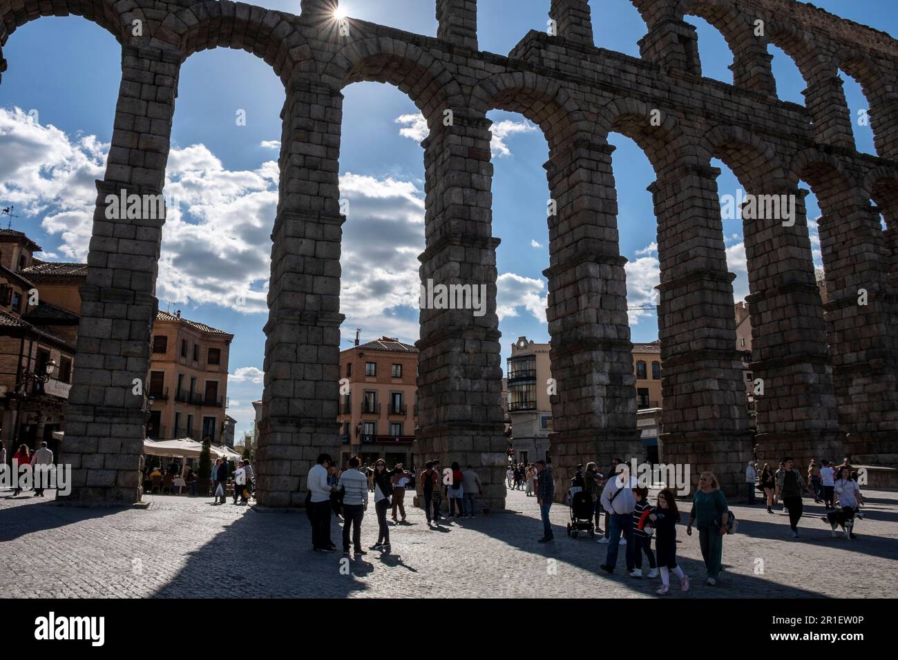 The ancient Roman Aqueduct of Segovia, Spain Stock Photo - Alamy