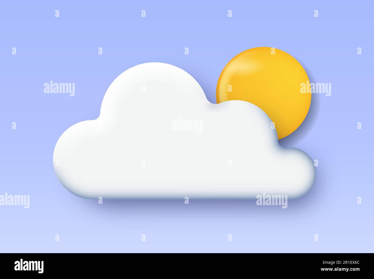 3D cloudy weather icon Stock Vector Image & Art - Alamy