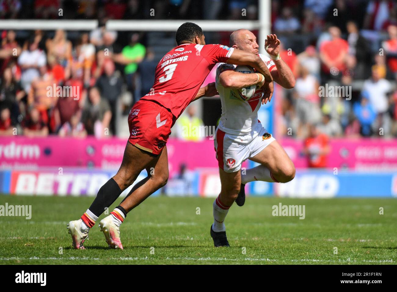 George Roby Rugby St. Helens, England - 13th May 2023 - James Roby of St Helens in action ...
