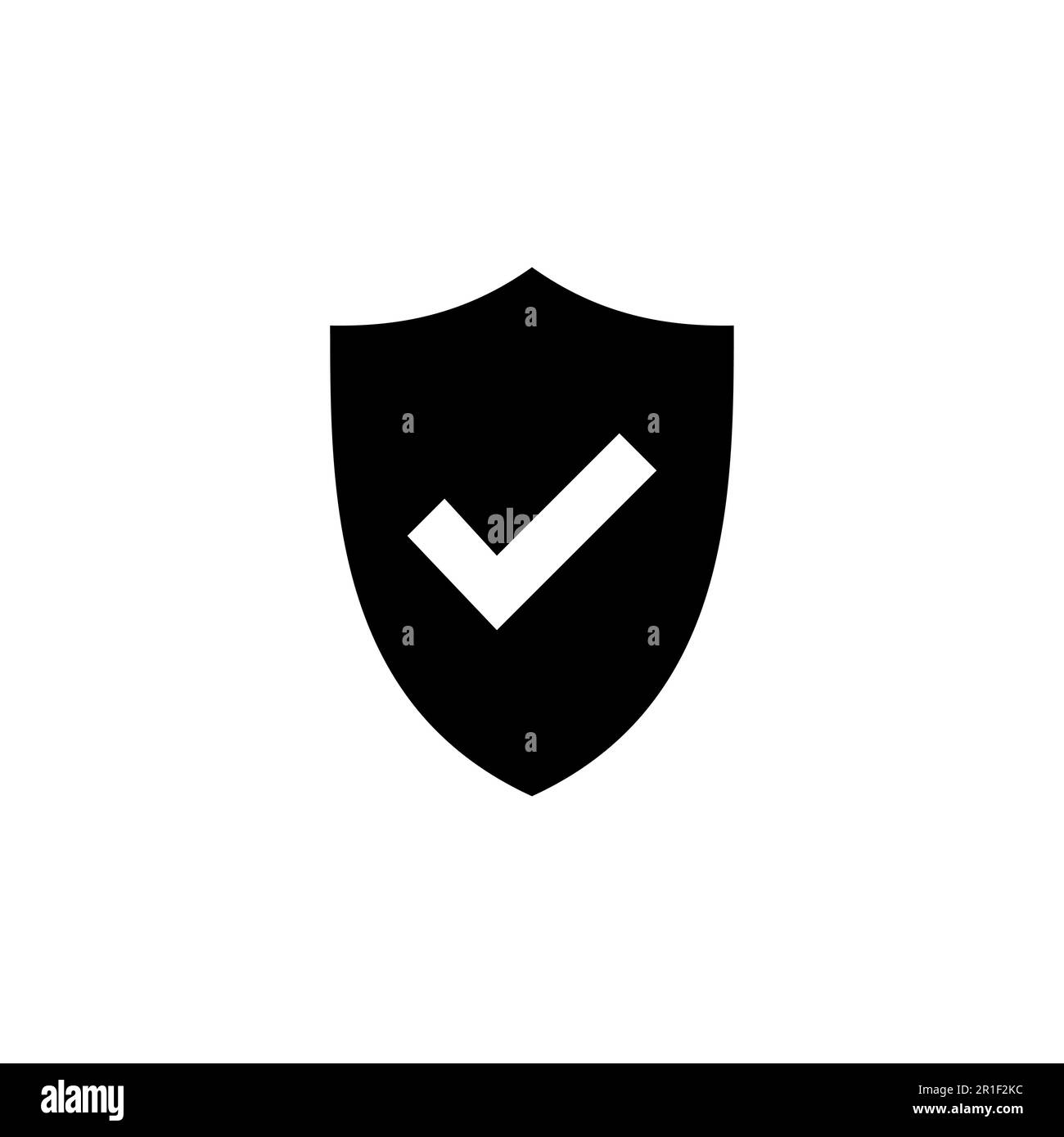 Shield check mark icon vector. Protection approve sign. Safe icon