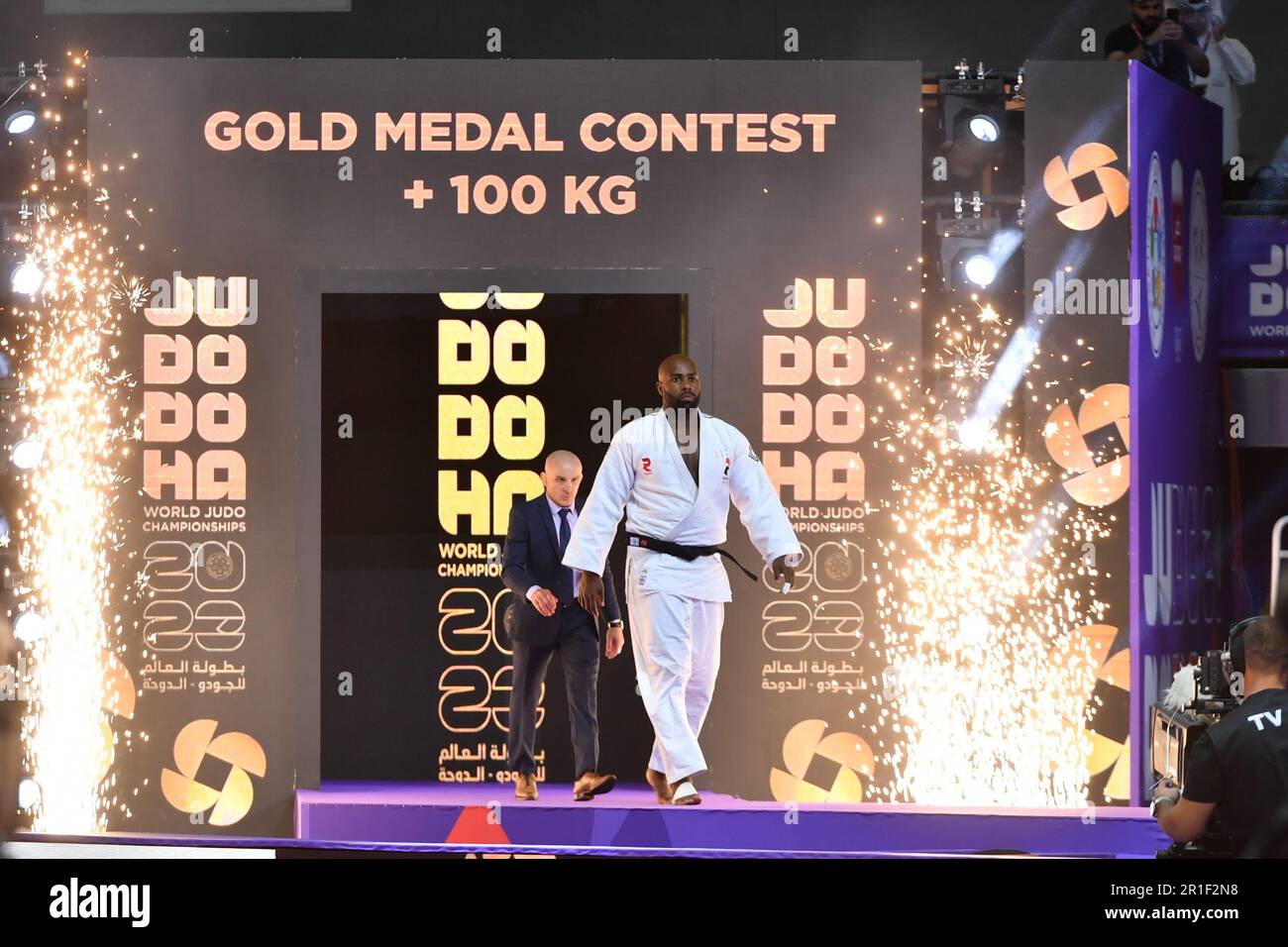 Teddy Riner (FRA) before the start final match of men's +100kg category ...