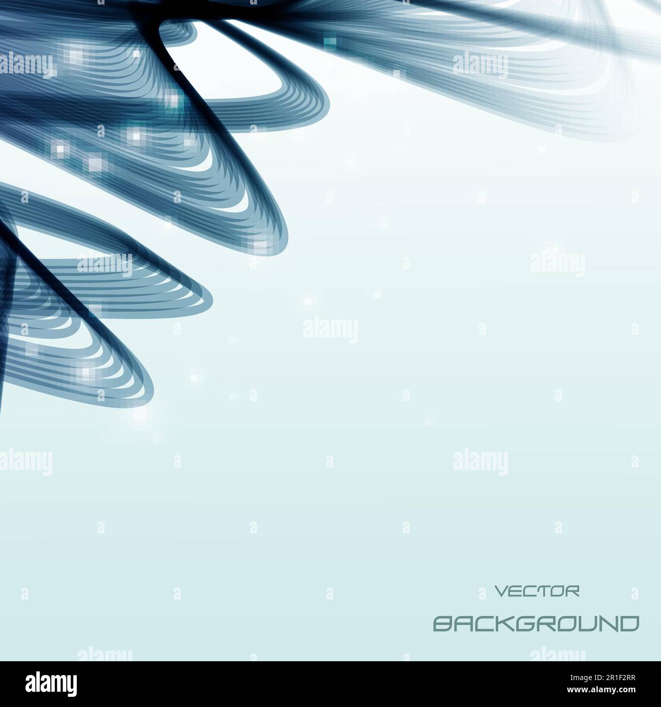 abstract blue background with the lines and lights vector illustration ...