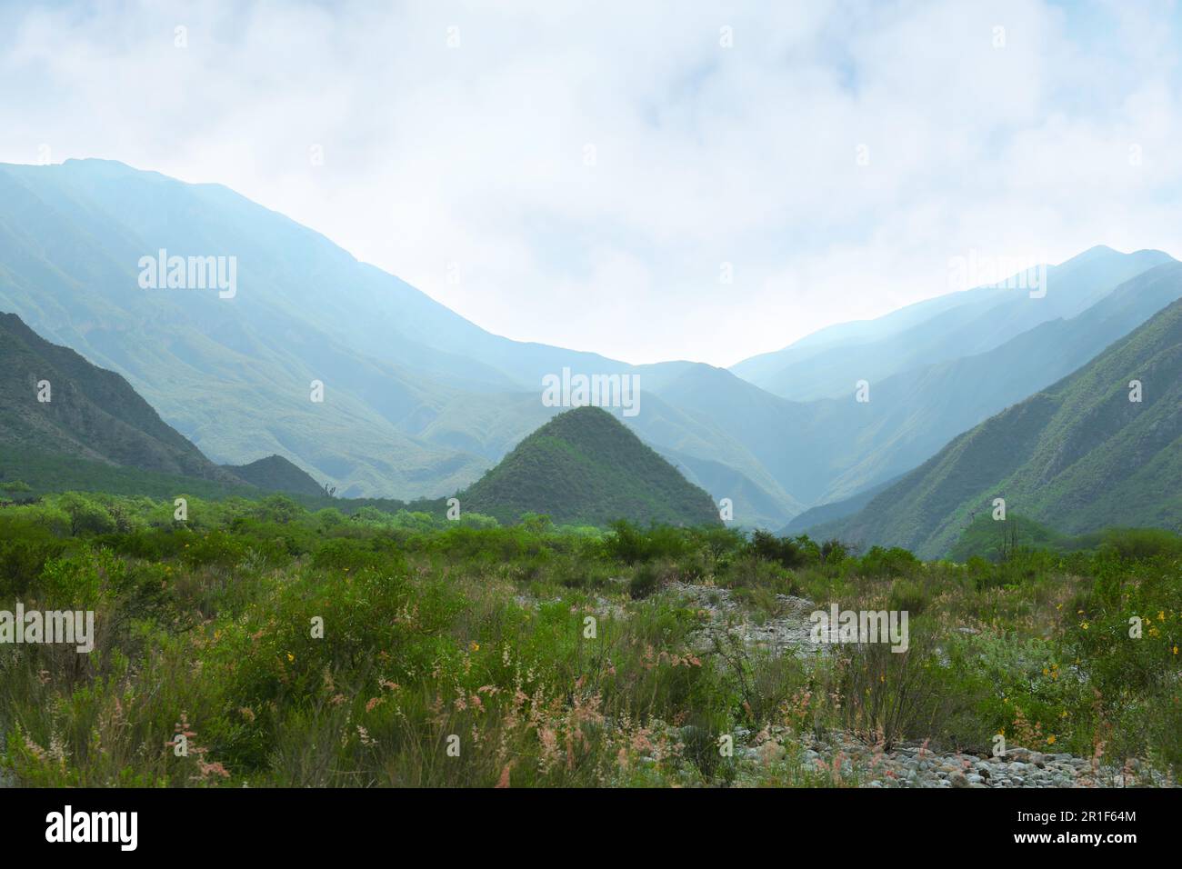 Picturesque landscape with beautiful high mountains outdoors Stock ...