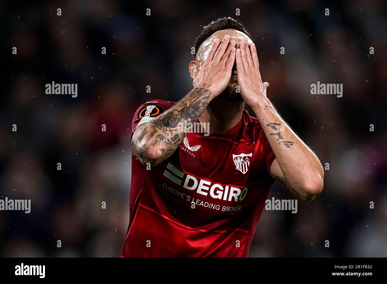 Turin, Italy. 11 May 2023. Lucas Ocampos of Sevilla FC looks dejected  during the UEFA Europa League semifinal first leg football match between  Juventus FC and Sevilla FC. Credit: Nicolò Campo/Alamy Live