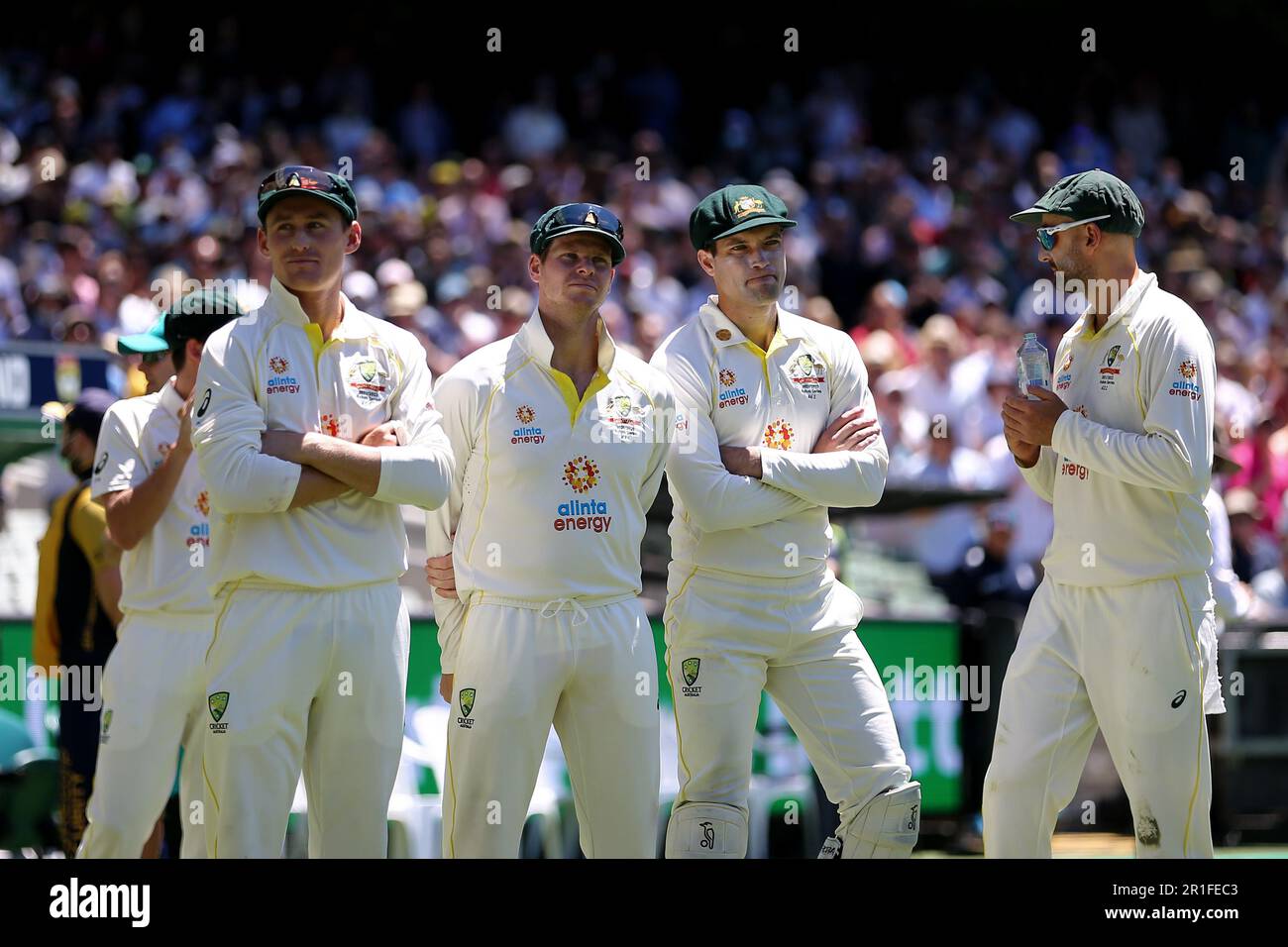 Melbourne, Australia, 28 December, 2021. MELBOURNE, AUSTRALIA - DECEMBER 28: Australian team after the Boxing Day Test Match in the Ashes series between Australia and England at The Melbourne Cricket Ground on December 28, 2021 in Melbourne, Australia. (Photo by Dave Hewison/Speed Media) Credit: Dave Hewison/Speed Media/Alamy Live News/Alamy Live News Stock Photo