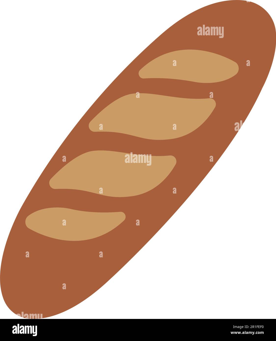 Baguette bread vector icon illustration Stock Vector