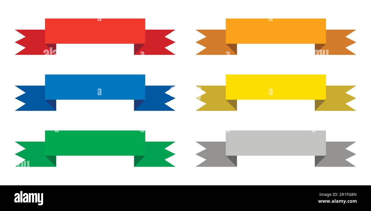 Color ribbons set icon Stock Vector Image & Art Alamy