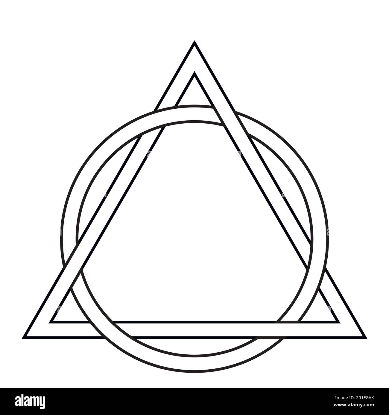 circle weave triangle tattoo Stock Vector