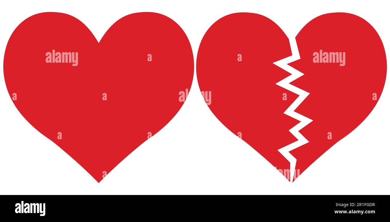 heart and Heartbreak, love and parting Stock Vector Image & Art - Alamy