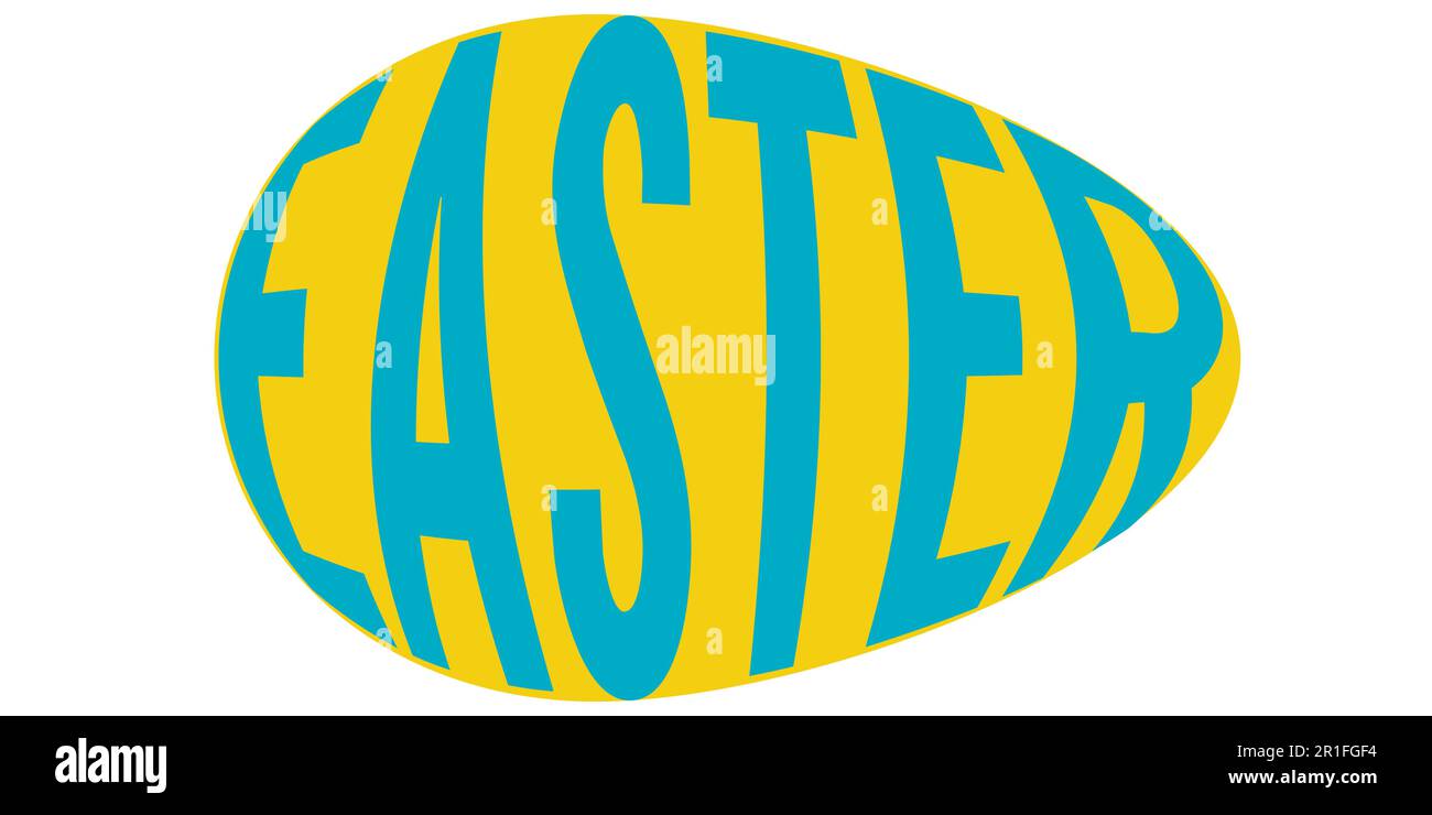 Easter eggs with the word Easter, vector Stock Vector