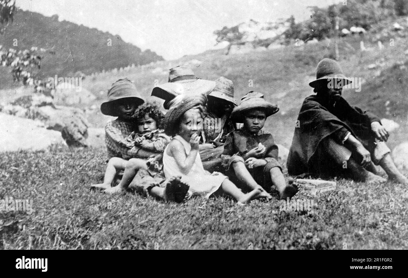 Archival Photo: Indian children, Colombia ca. 1908-1919 Stock Photo