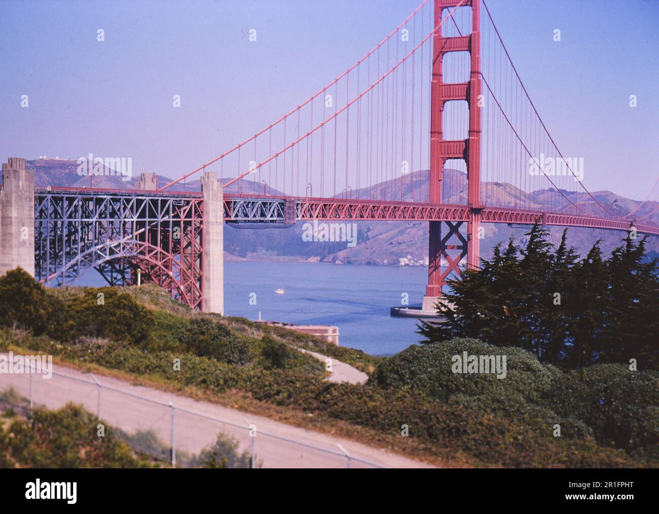 The Golden Gate Bridge in San Francisco ca. 1970-1971 Stock Photo