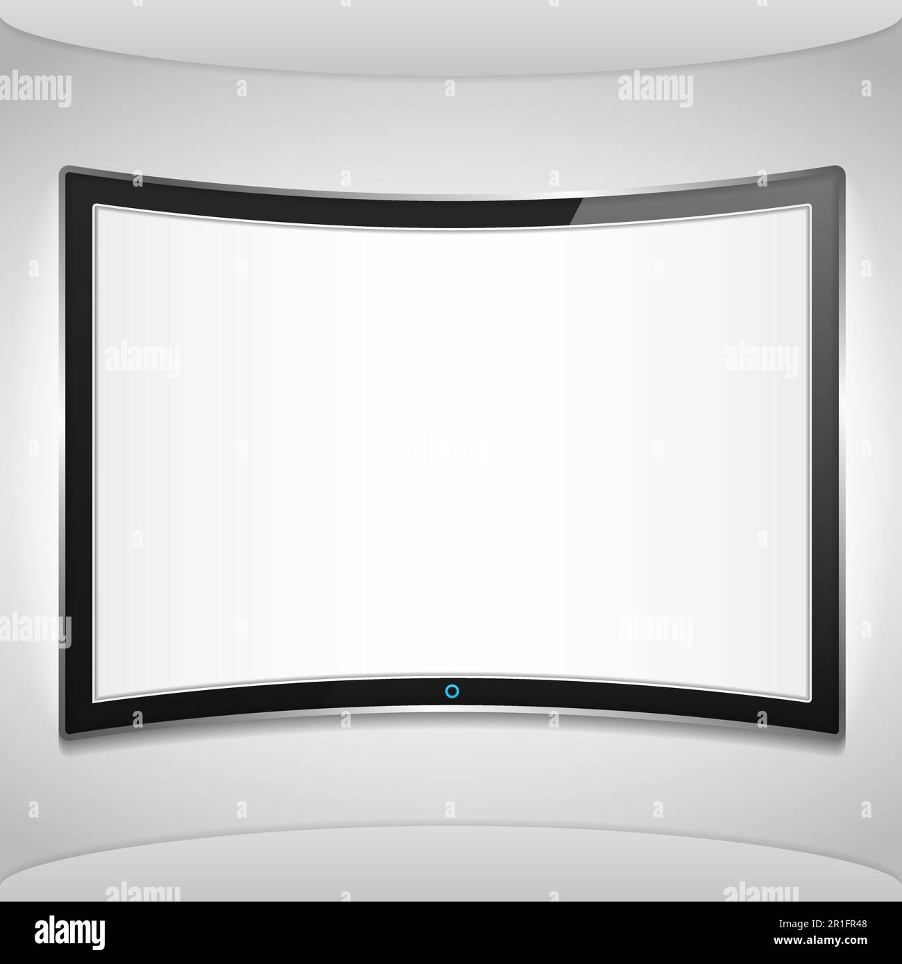 Curved screen on the wall, vector eps10 illustration Stock Vector Image ...
