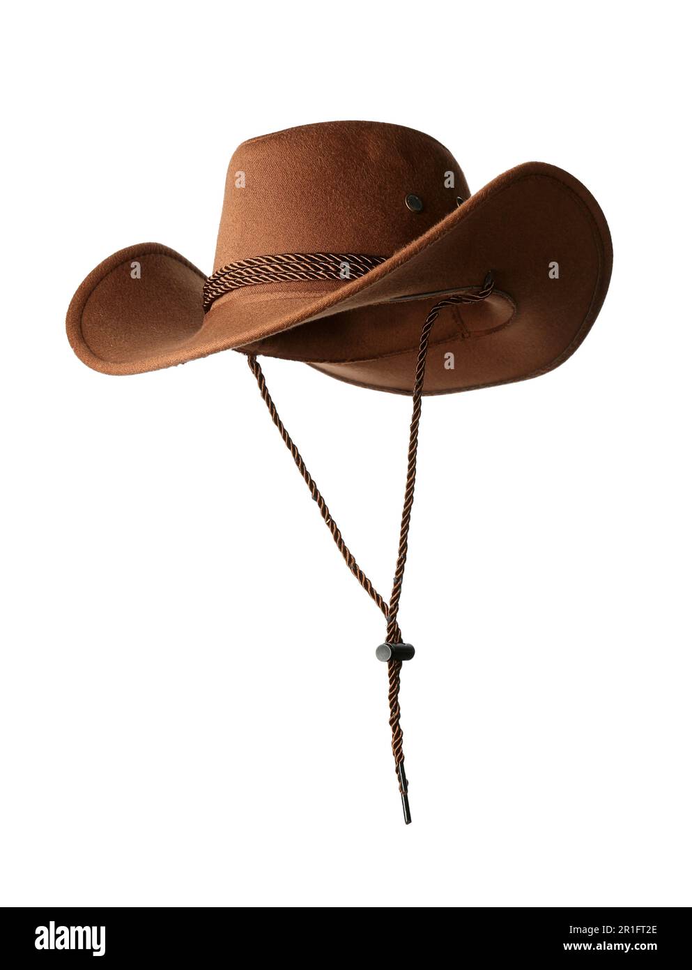Brown cowboy hat isolated on white background Stock Photo Alamy
