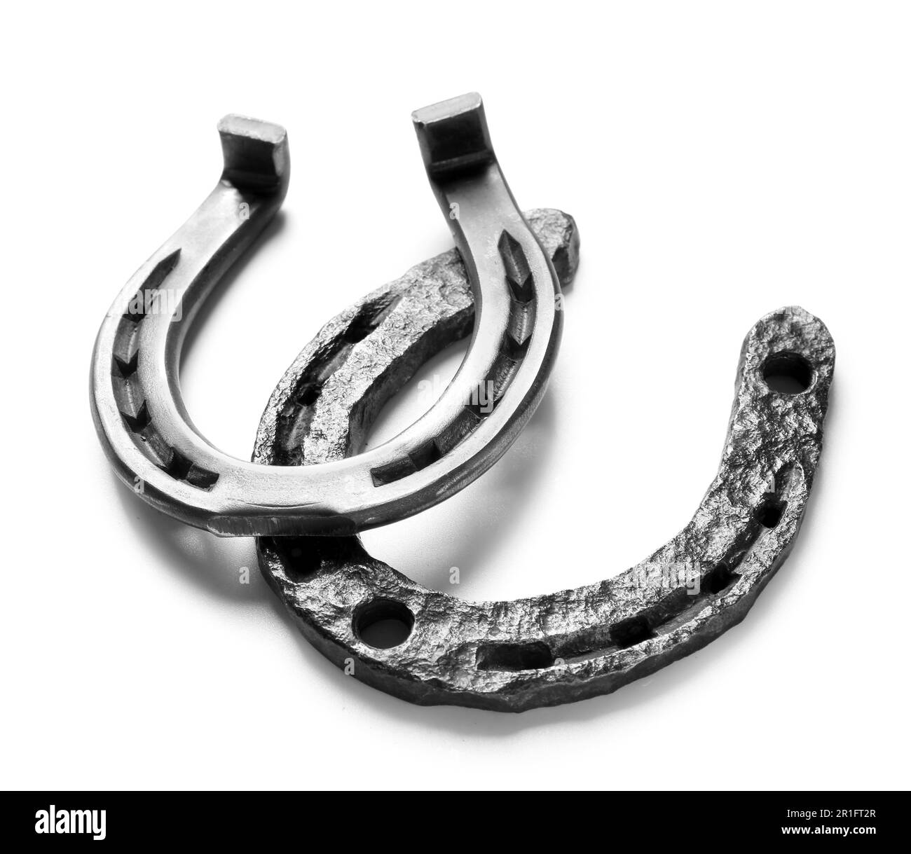 Metal horseshoes isolated on white background Stock Photo Alamy