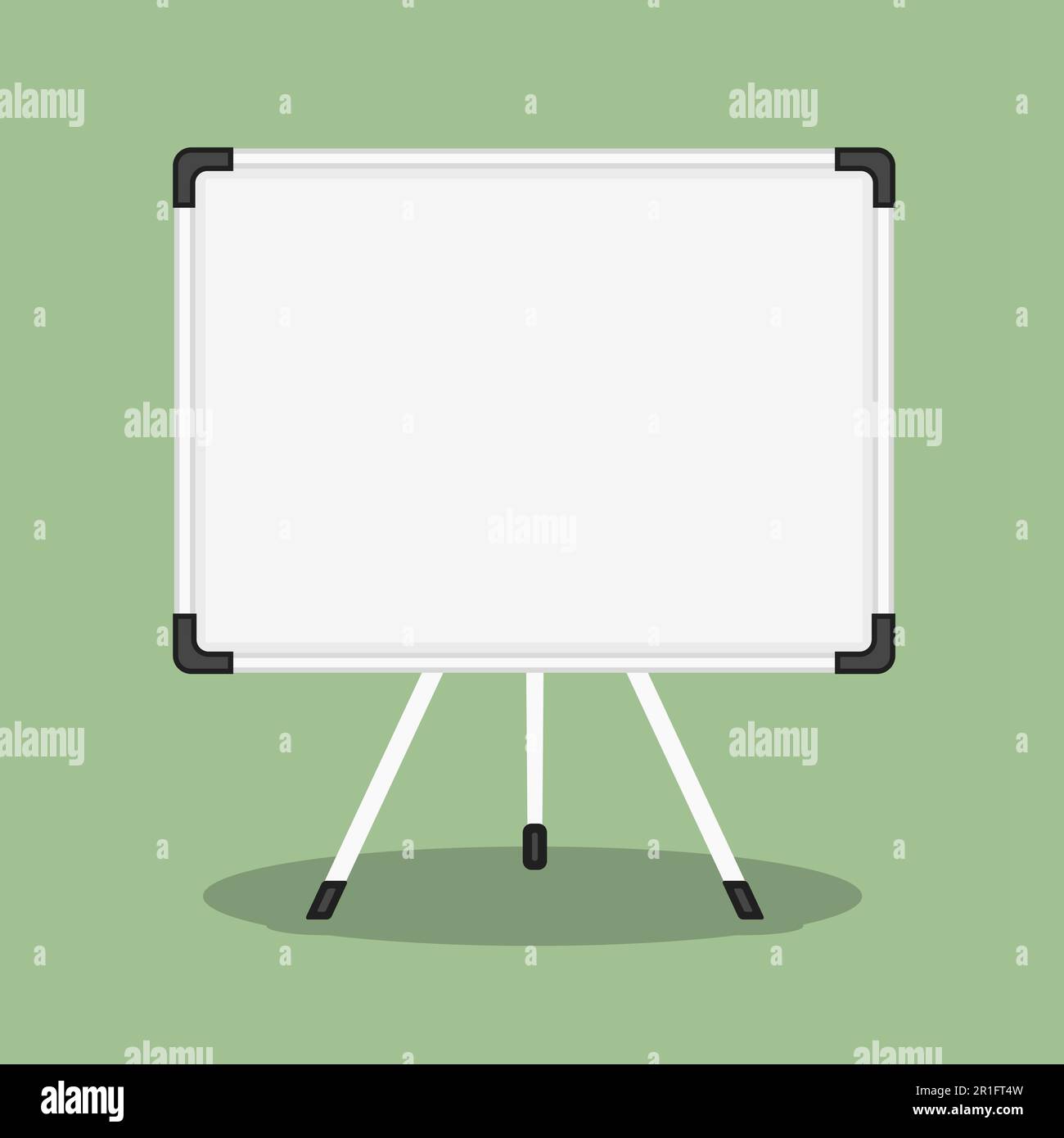 Blank whiteboard, flat design, vector eps10 illustration Stock Vector