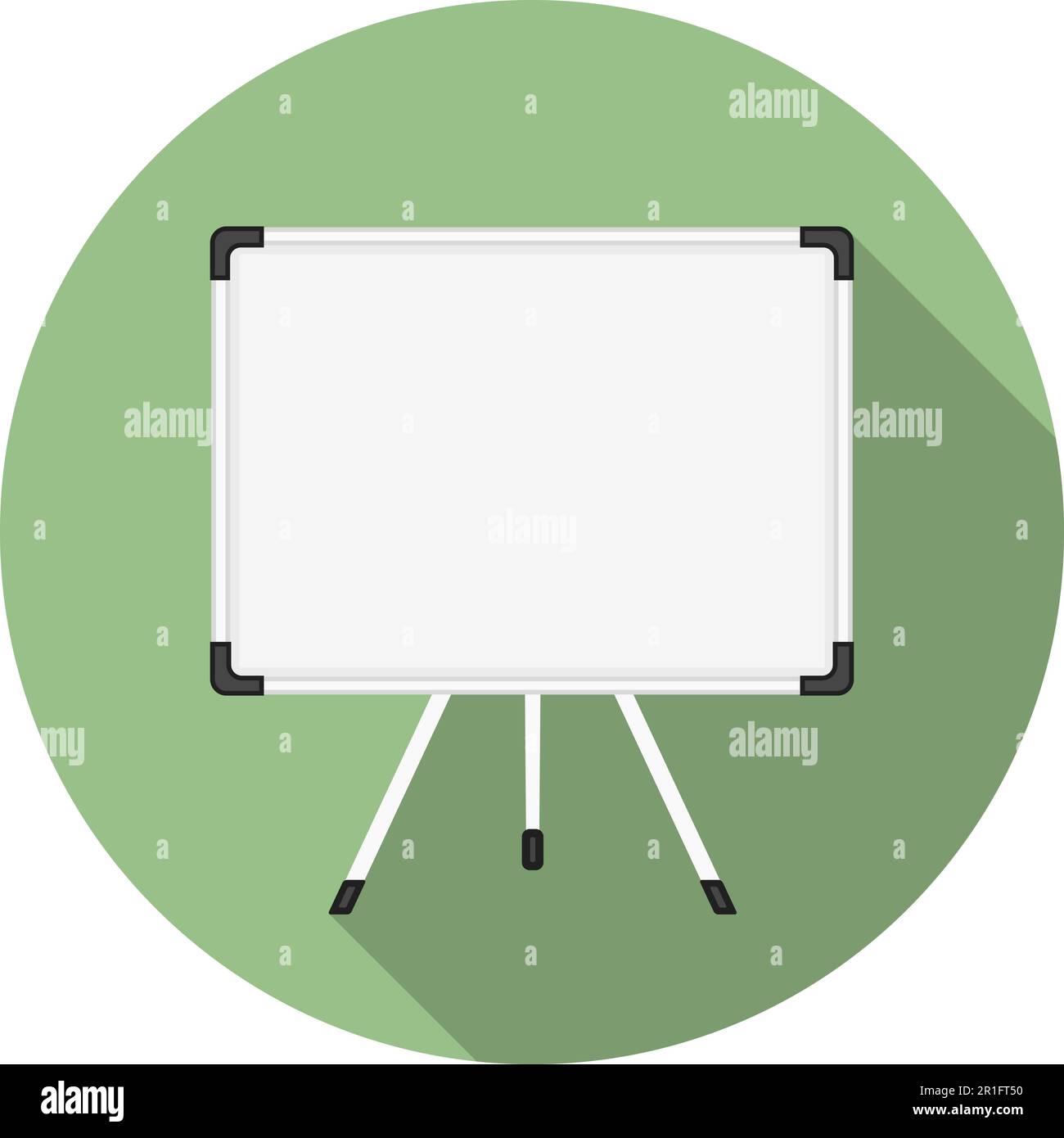 Whiteboard icon, flat design, vector eps10 illustration Stock Vector
