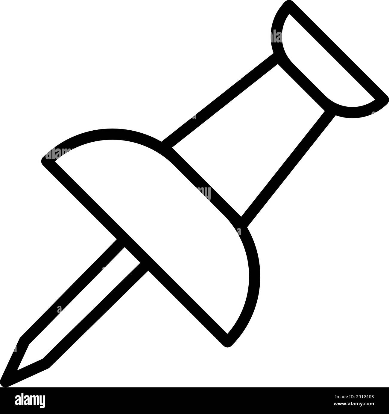 Push Pin Clipart Black And White